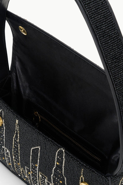 Staud Tommy Beaded Bag NYC Skyline