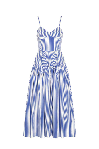 Amanda Uprichard Spencer Midi Dress - Bayhaven Stripe