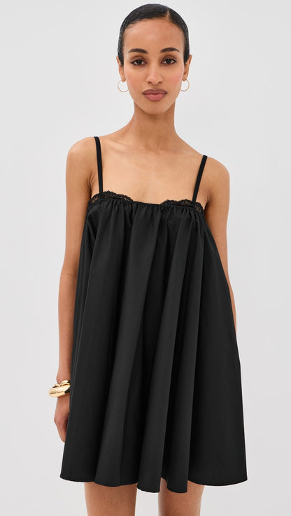 STAUD Cecily Mini Dress - Black