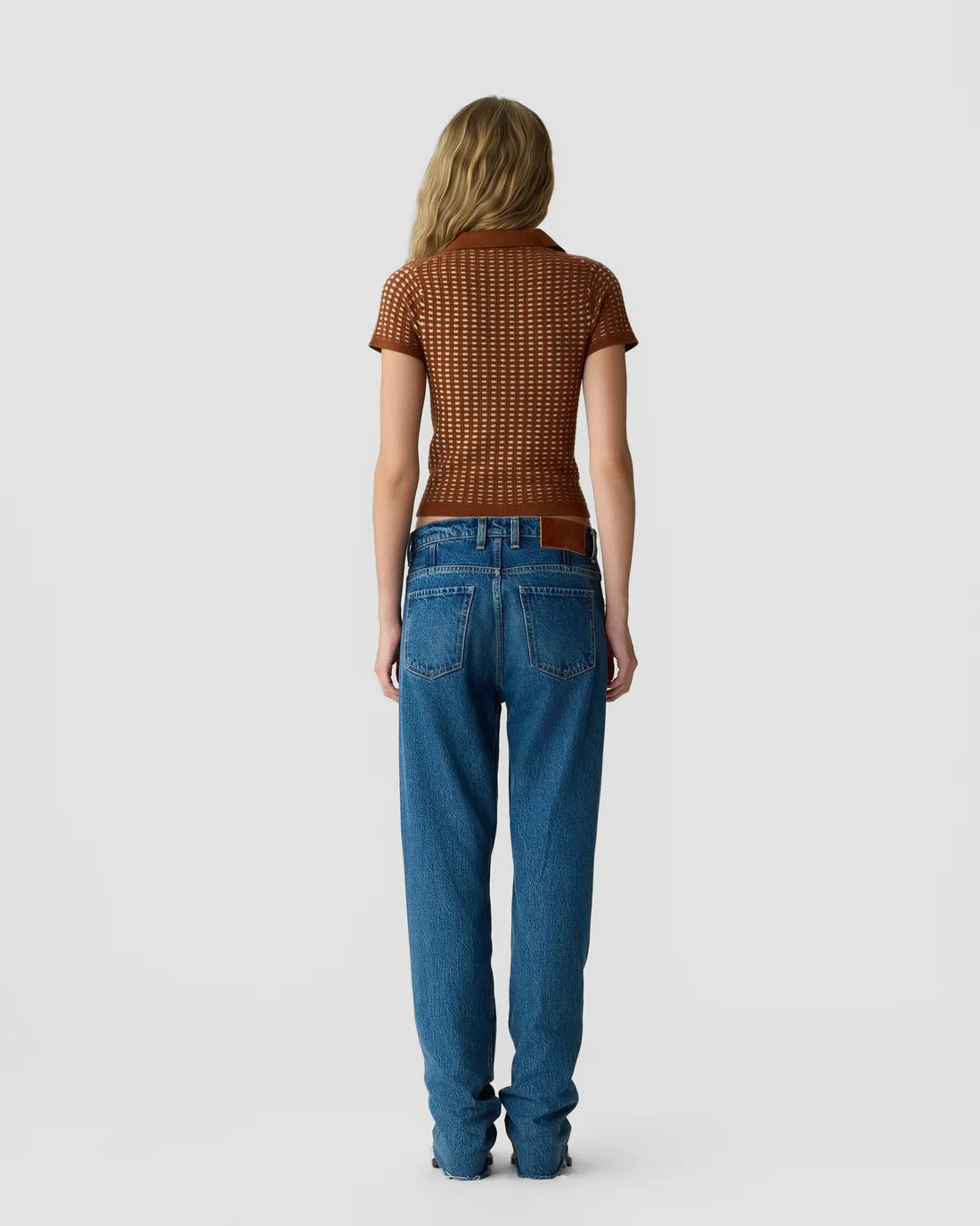 Guest in Residence Shrunken Waffle Polo - Burnt Sienna
