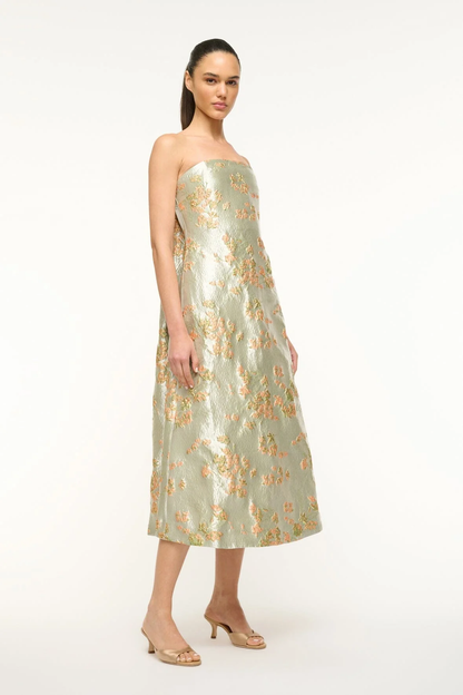 STAUD Kennedy Dress Metallic Bloom