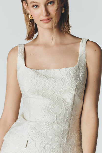 Amanda Uprichard Isabella Dress - chalk