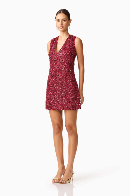 red shift mini dress Mini Shift Dress in Stretch Linen