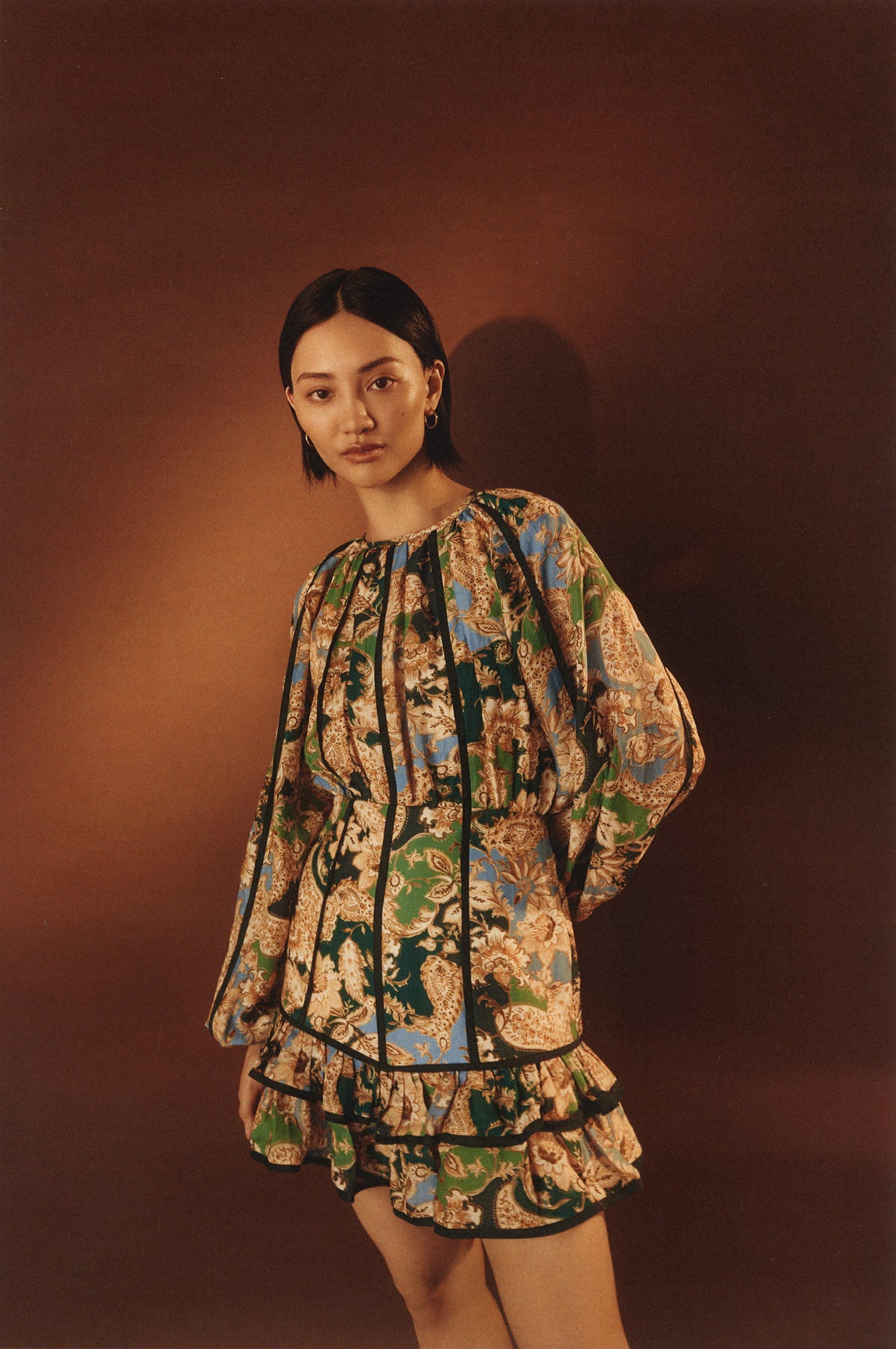 Significant Other Flynn Mini Dress - Teal Paisley