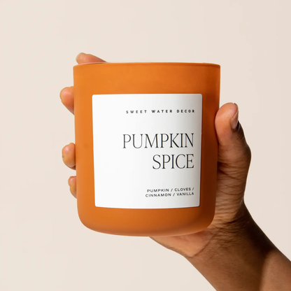 Pumpkin Spice 15 oz Soy Candle, Matte Jar