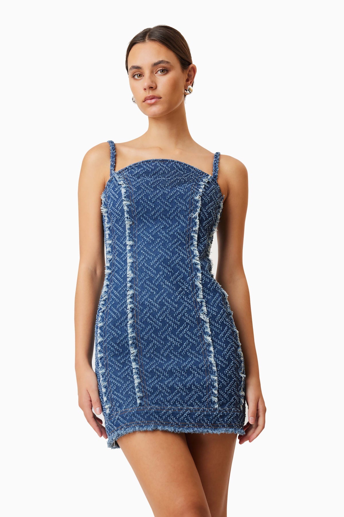 elliatt denim dress ELLIATT Maris Maxi Dress in Blue