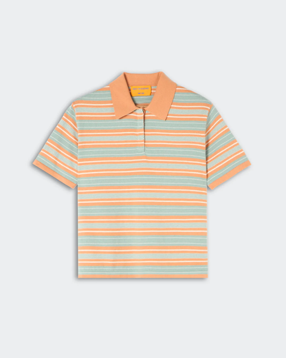 Guest in Residence Short Sleeve Stripe Rugby - Nectar combo