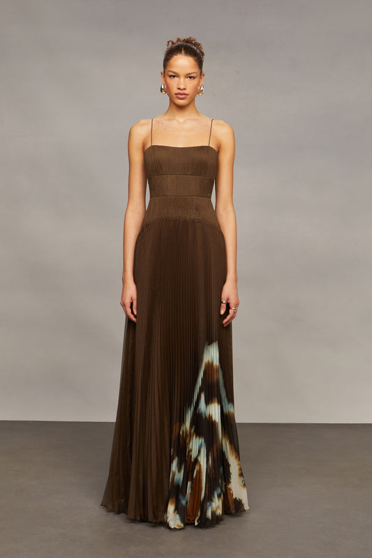 Amur Sue Pleated Gown