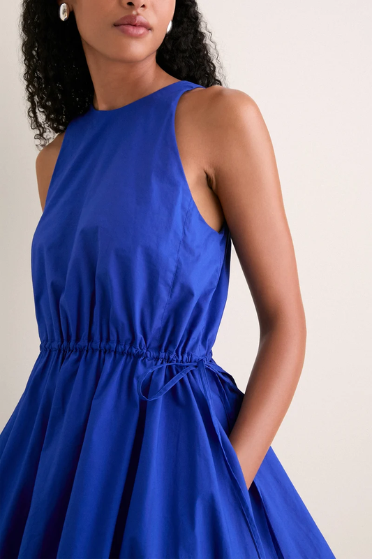 STAUD Molly Mini Dress in Cobalt