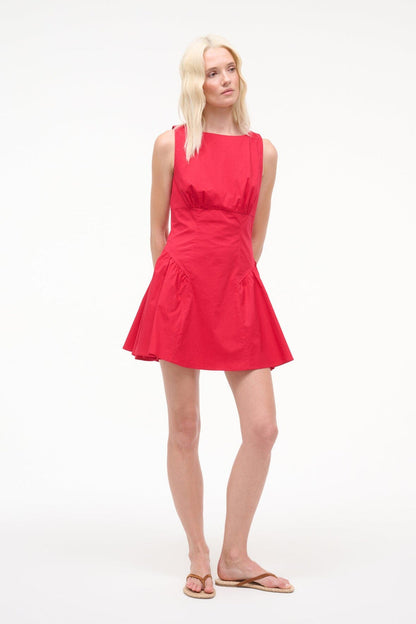 STAUD Gwen Mini Dress - Cherry