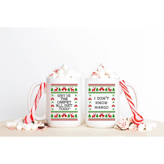 National Lampoon Todd and Margo Christmas Mug - Set of 2