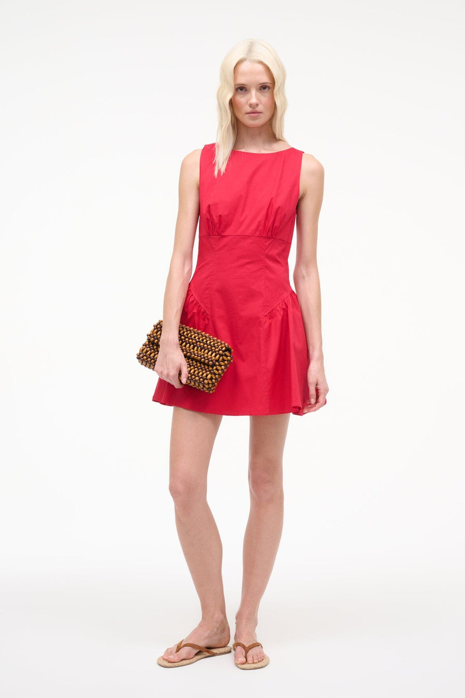 STAUD Gwen Mini Dress - Cherry