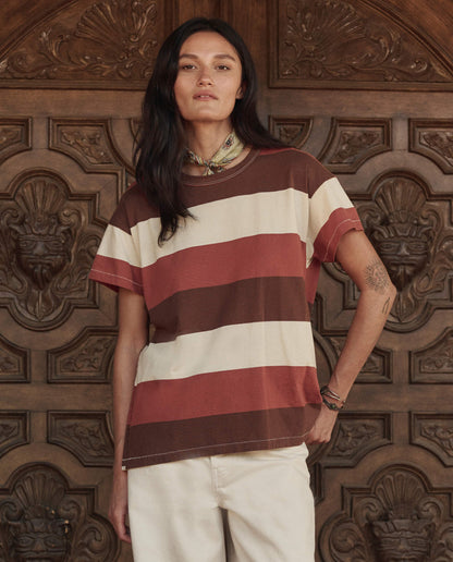 The Great The Boxy Crew in Ashwood Stripe