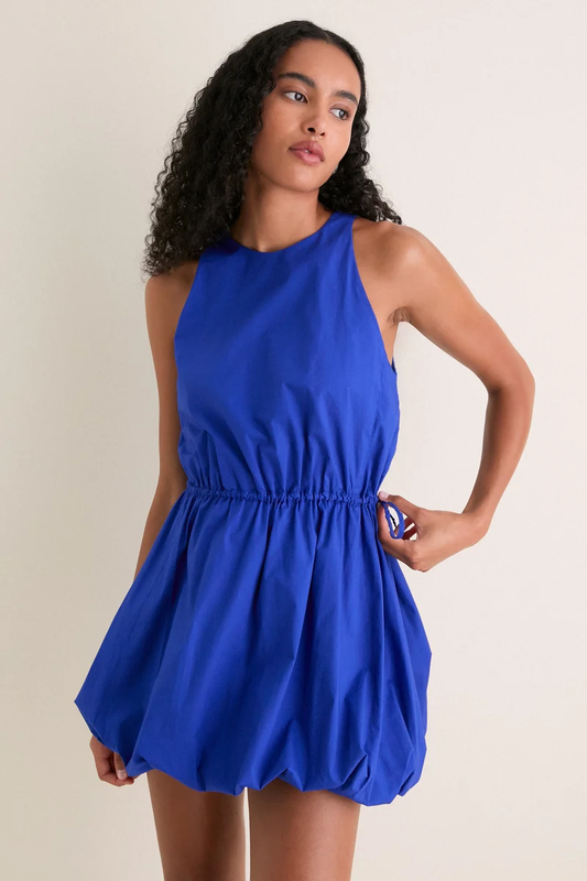 STAUD Molly Mini Dress in Cobalt