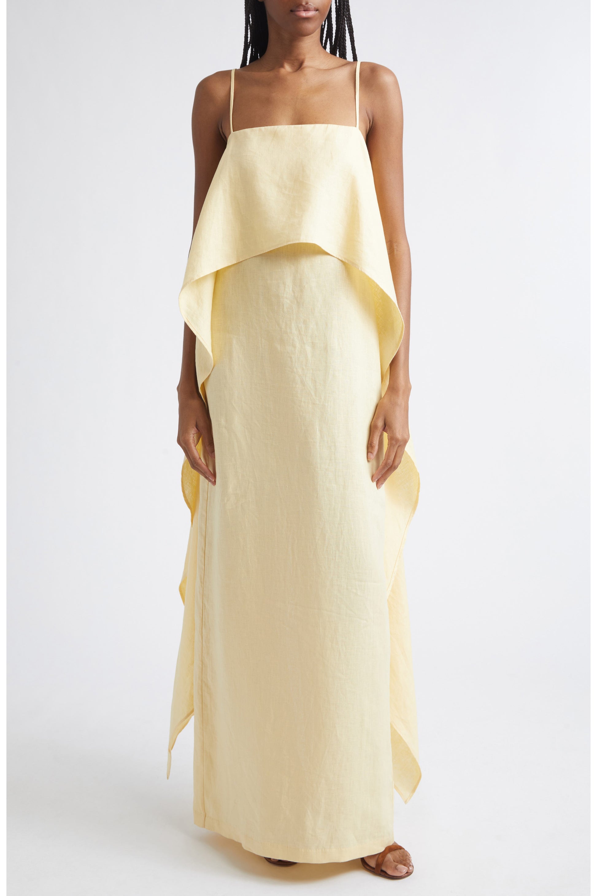 STAUD Valencia Linen Dress