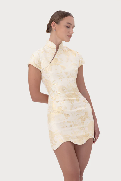 SAU LEE Kiana Jacquard Mini Dress