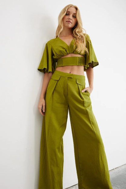 EPIPHANY TOP - OLIVE GREEN