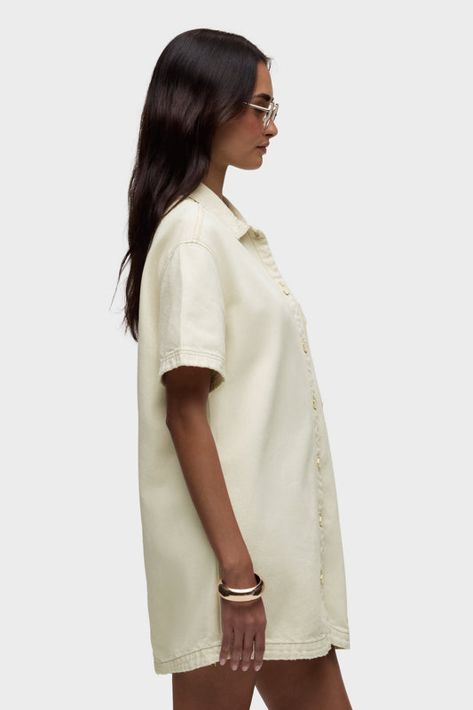 HUDSON Dreamy Shirt Dress - Ecru