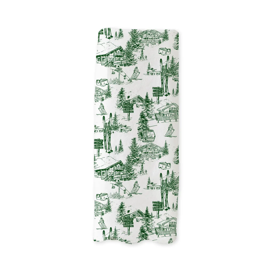 Scallop Guest Towel - Ski Toile