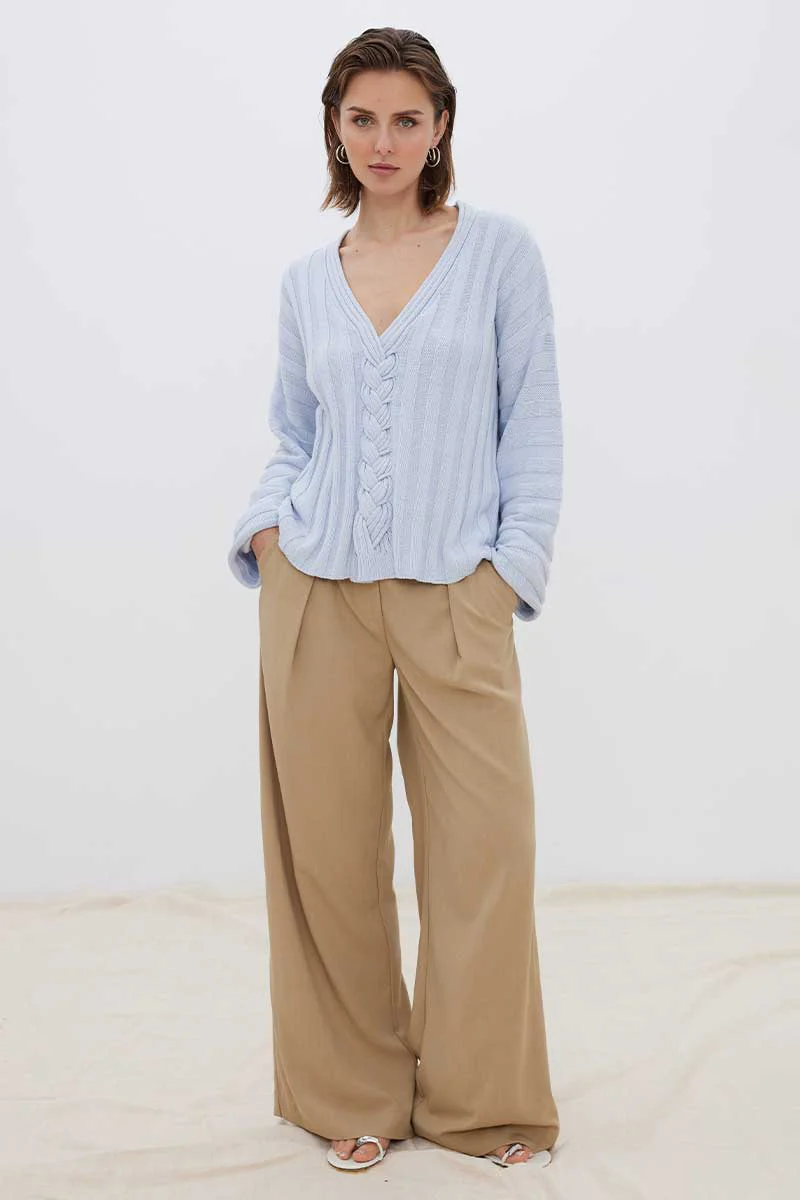 SOVERE/ Laced Sweater - Dawn Blue