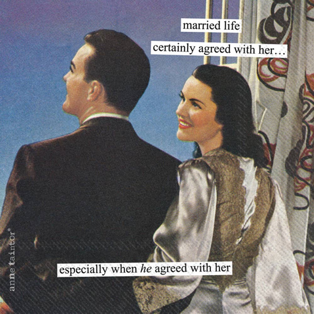 Paper Cocktail Napkins Pack of 20 Anne Taintor Married Life