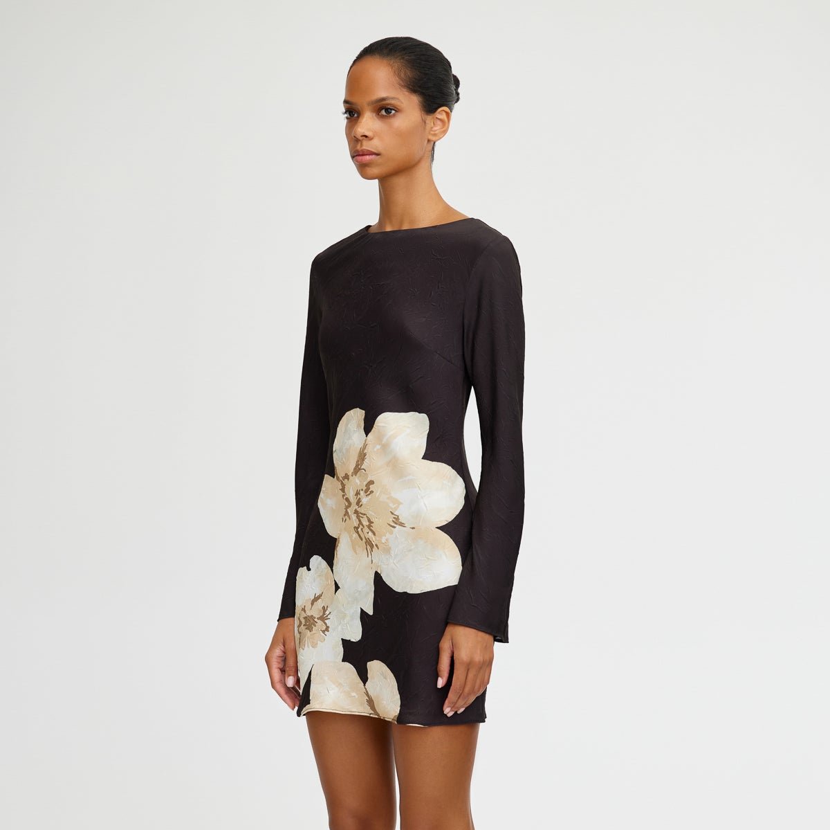 Significant Other Alia Mini Dress | Charcoal Botanic