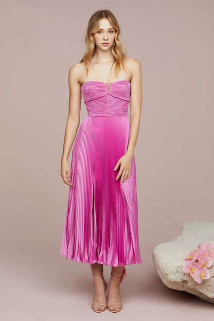 AMUR HARDEN PLEATED STRAPLESS MINI