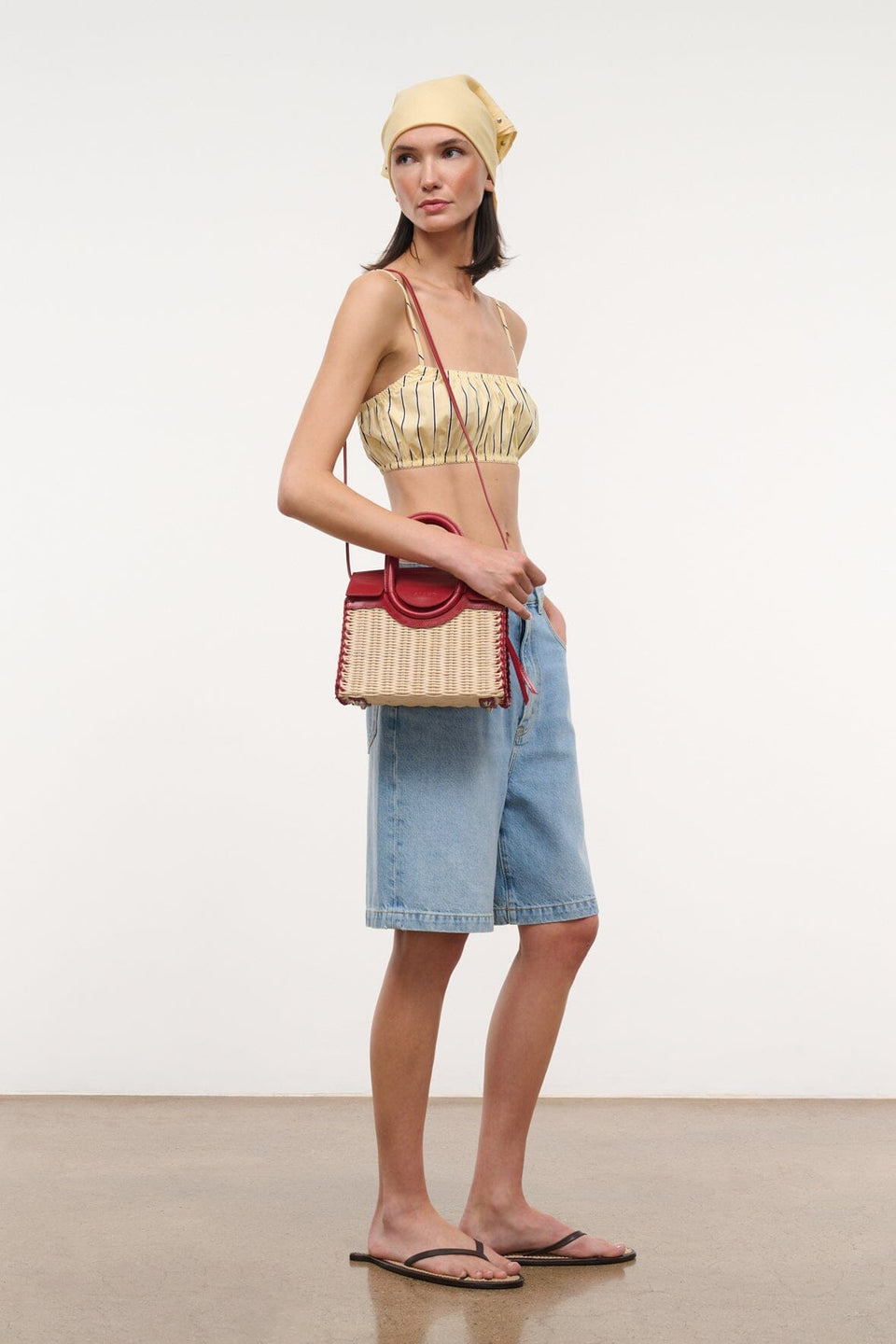 STAUD Maude Mini Wicker Carryall