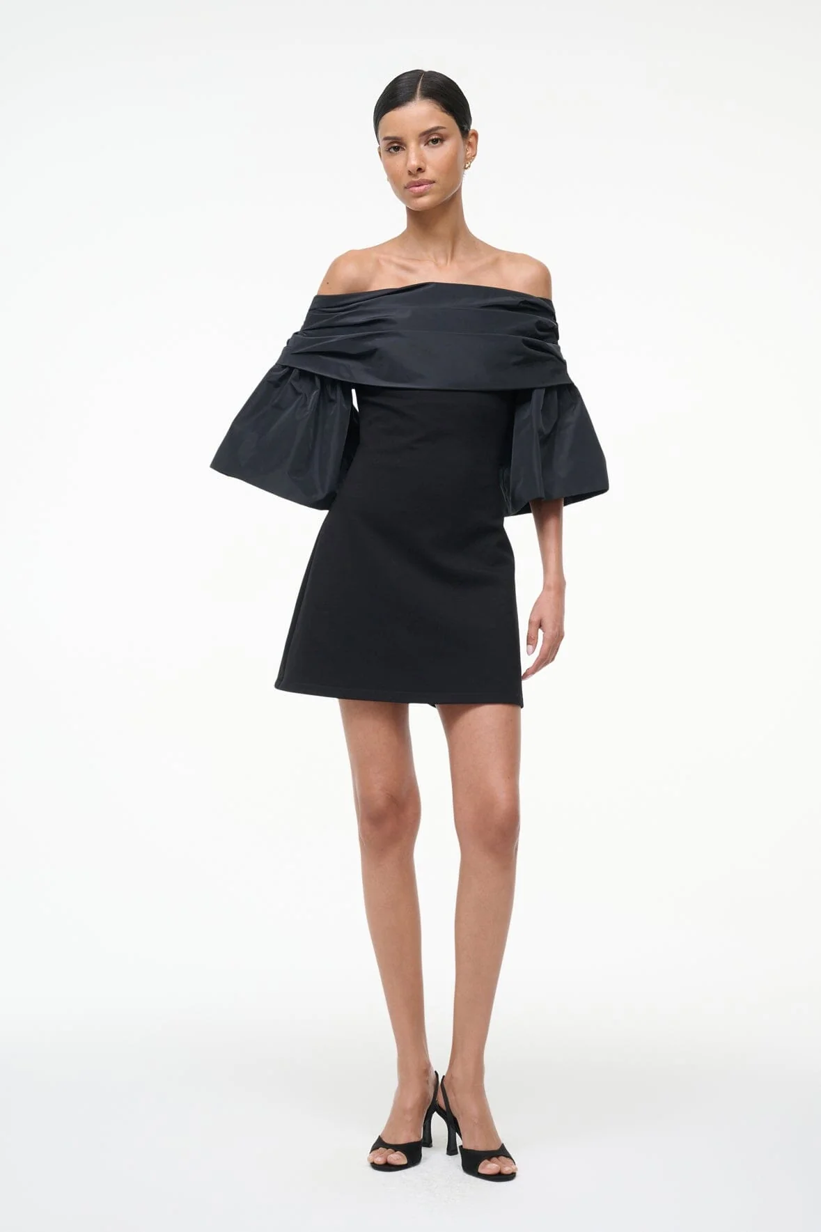 STAUD BLACK HARPER DRESS