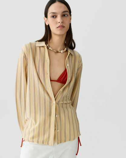 Guest In Residence Fine Stripe Showtime Shirt