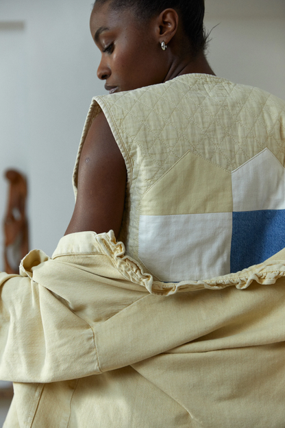 Seventy + Mochi Aria Vest in Mellow Yellow