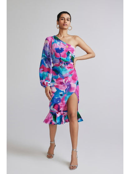 Hemant & Nandita Vesa One Shoulder Dress