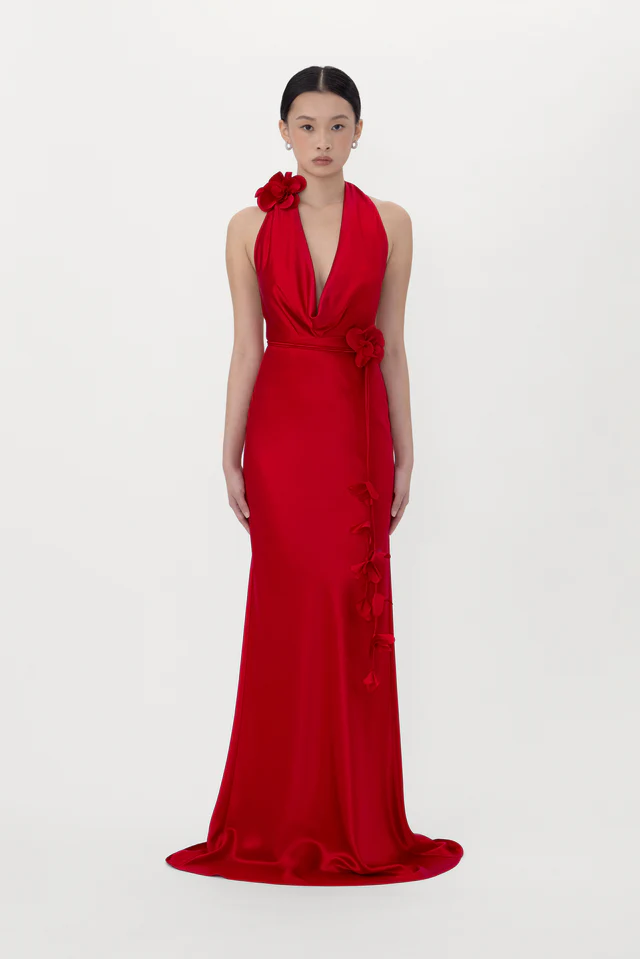 SAU LEE Delphine Satin Gown