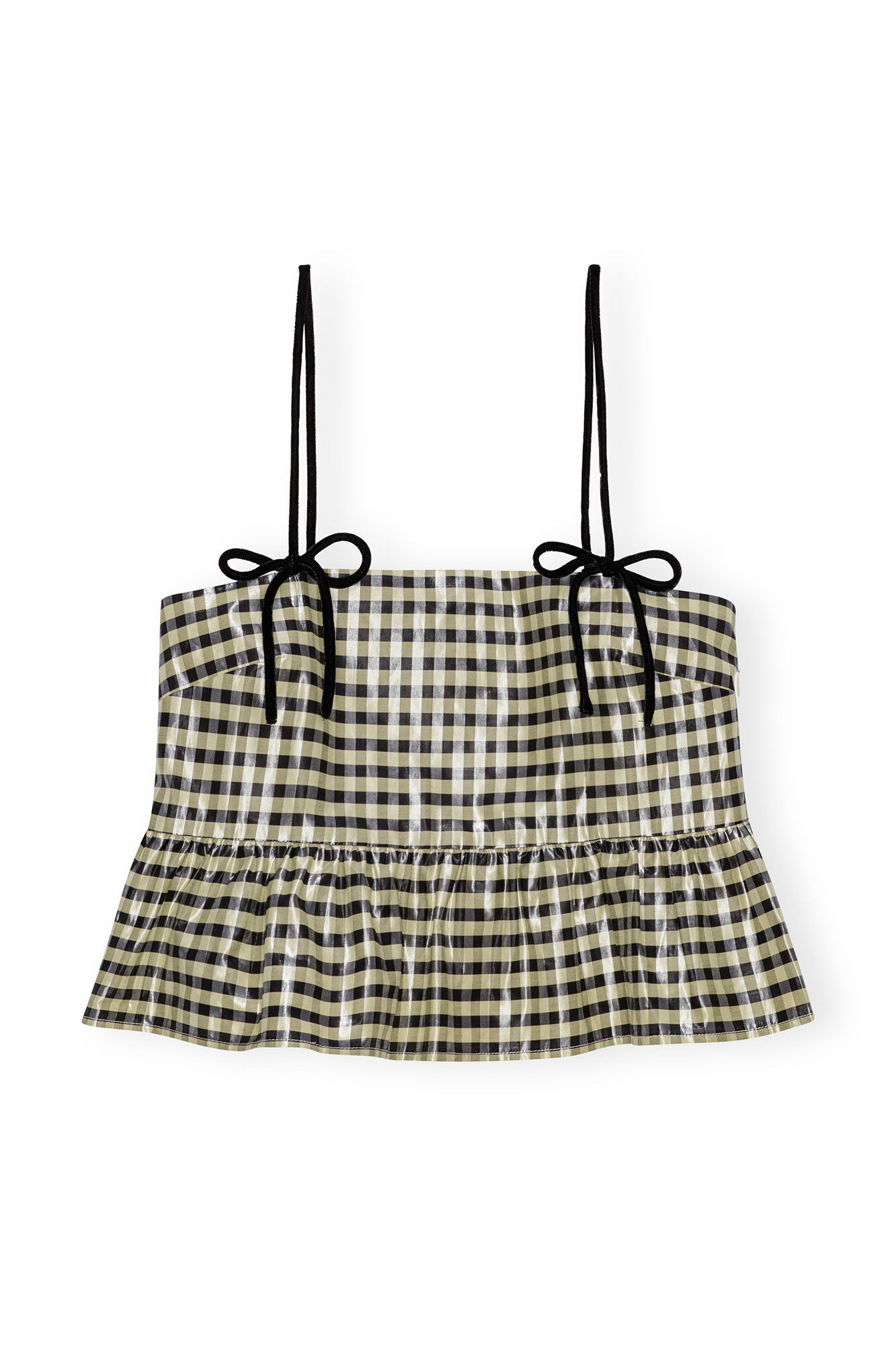 GANNI SHINY CHECK JACQUARD TOP – Shop at the Mix