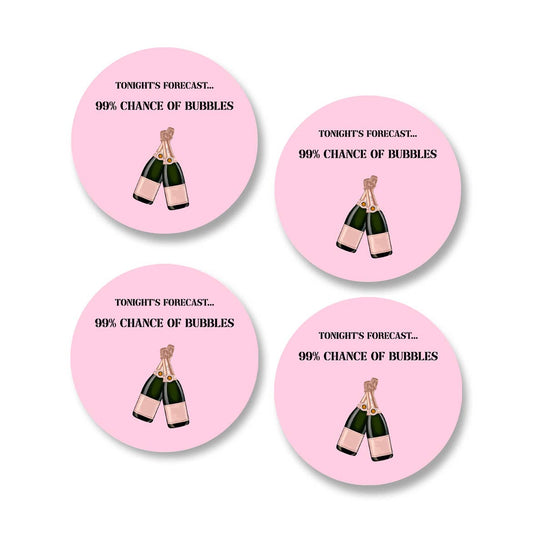 Ceramic Coaster- Set of 4- Tonight'S Forecast