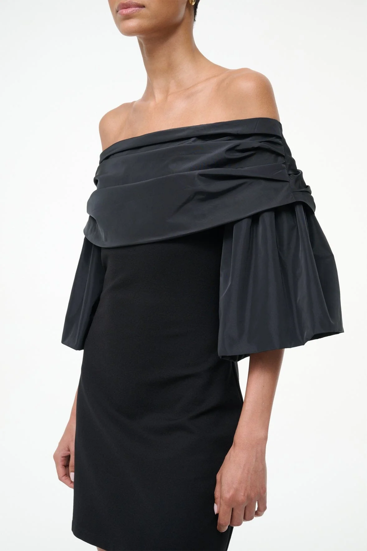 STAUD BLACK HARPER DRESS