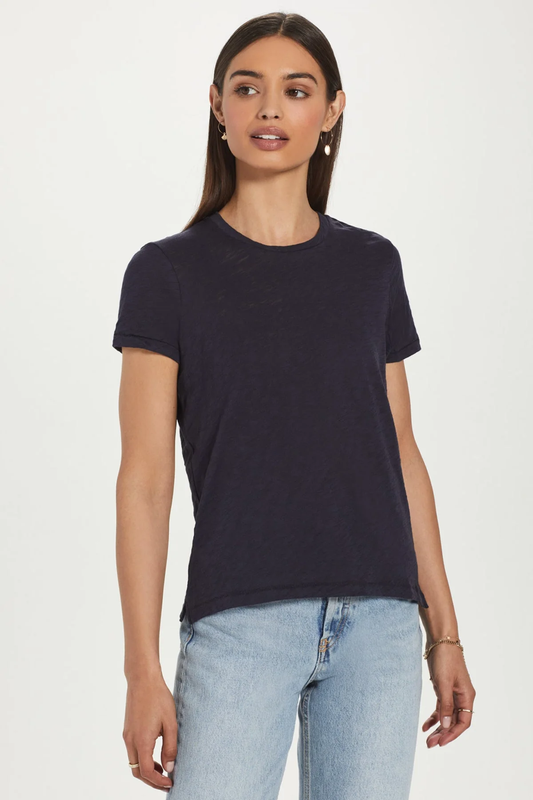 SIGNATURE SLUB BOY TEE - navy