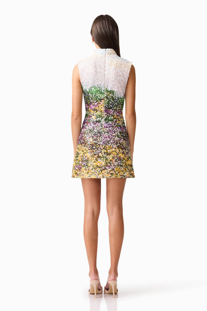 Elliatt Arden Shift Mini Dress in Multi Ombre