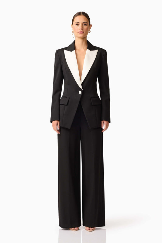 Elliatt Leonie Wide Leg Pants In Black