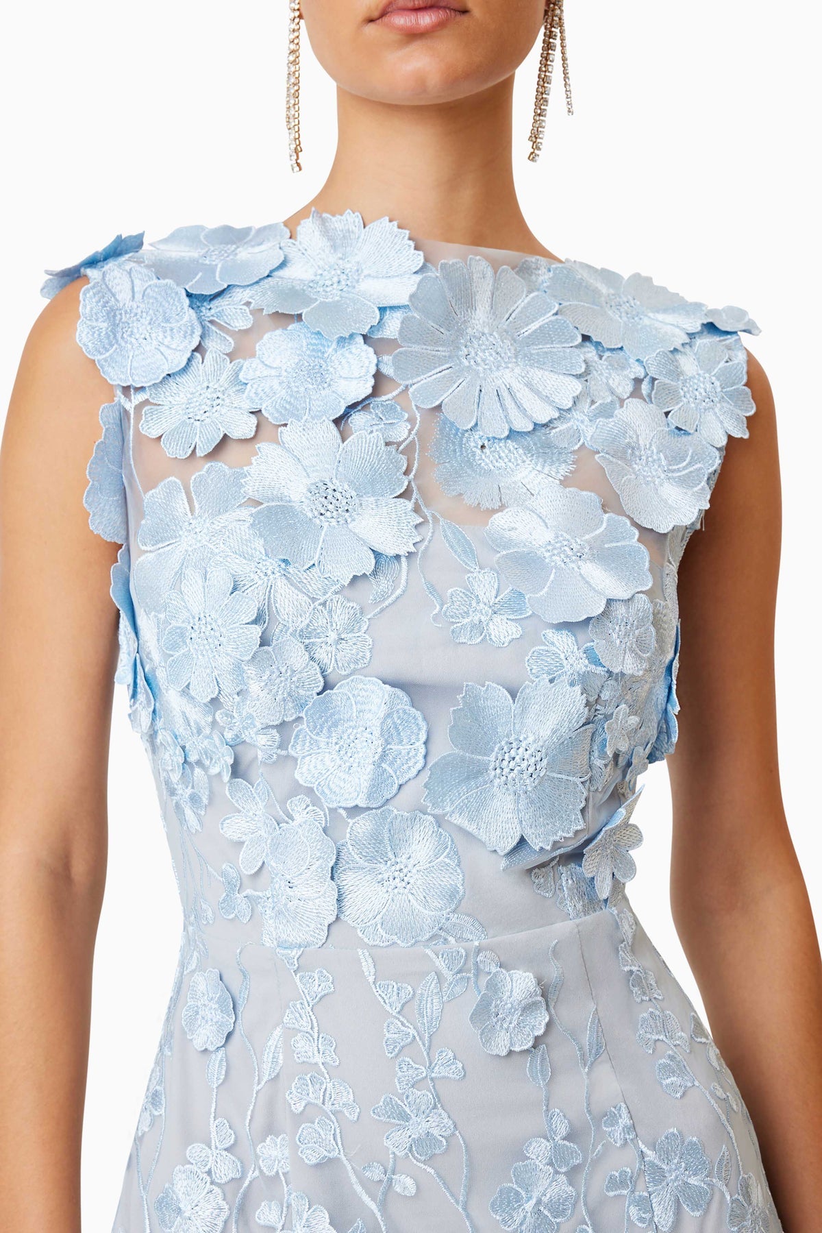 Elliatt Selene Cocktail Midi Dress Blue