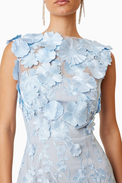 Elliatt Selene Cocktail Midi Dress Blue