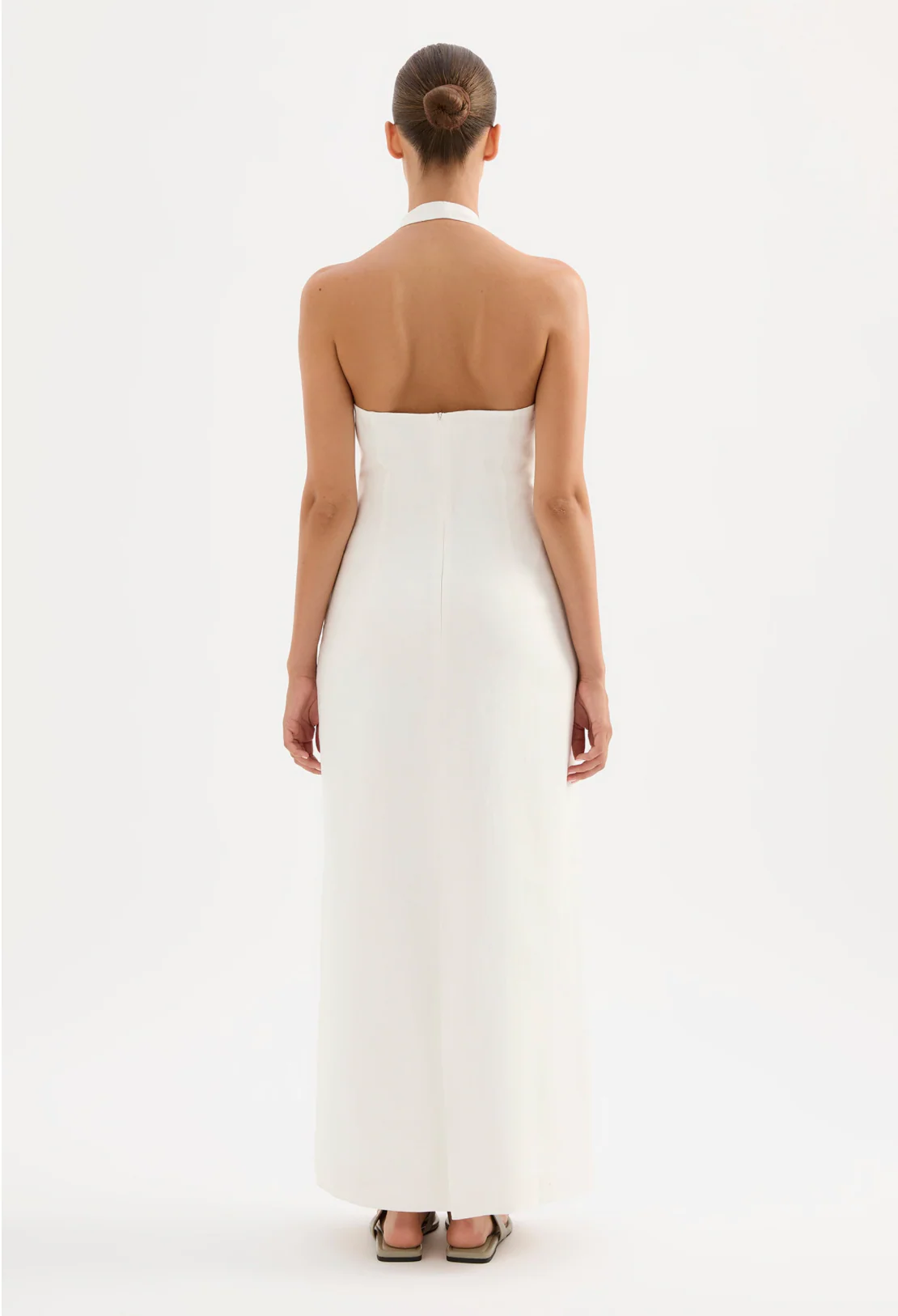 NudeLucy Zayda Linen Maxi Dress- white