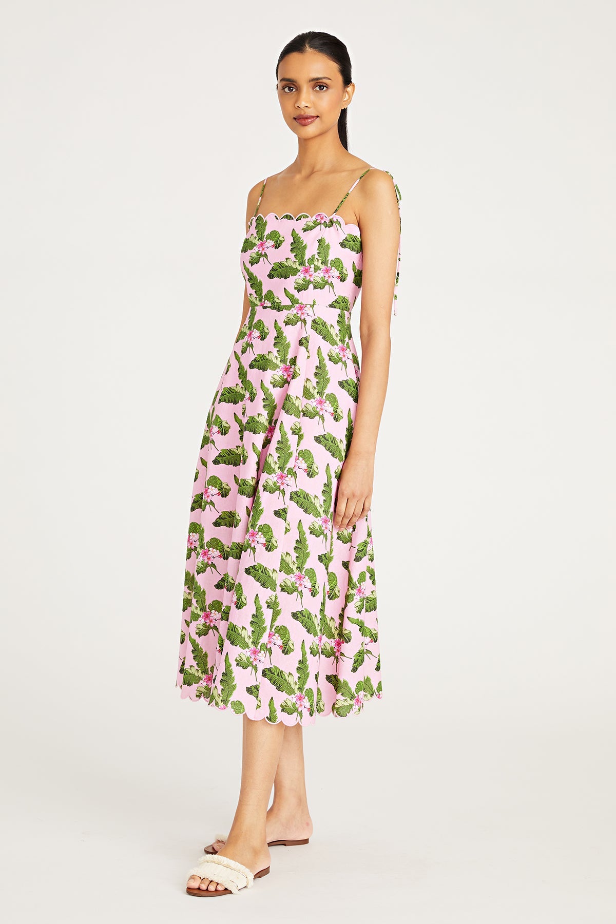 Amur Tori Midi Dress - Melon Palm