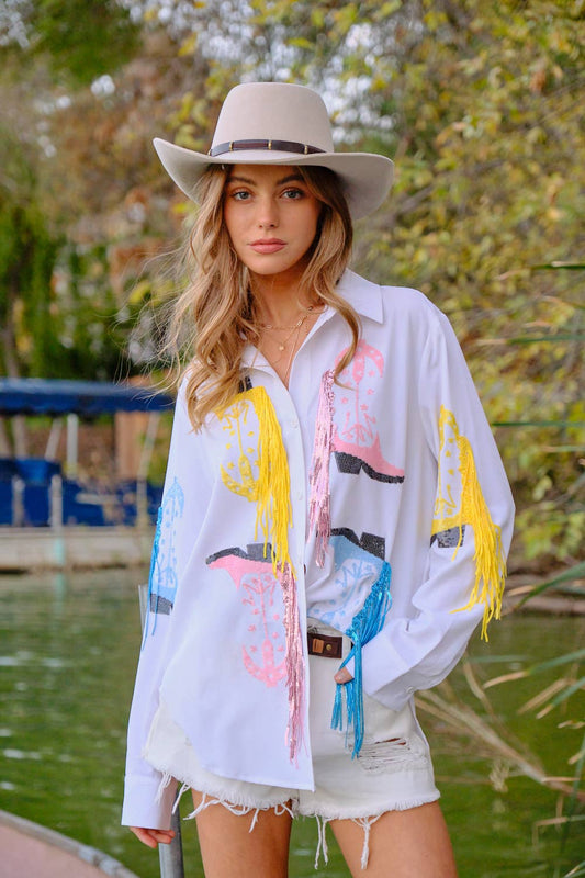 Forever Western Fringe Boot Shirt