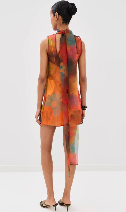 STAUD Albee Mini Dress - Superbloom