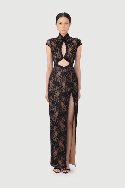 Sau Lee Moira Lace Maxi Dress