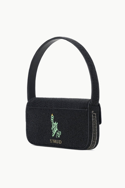 Staud Tommy Beaded Bag NYC Skyline