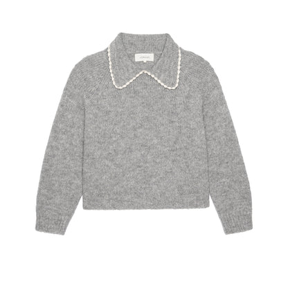 The Great The Crochet Collar Pullover