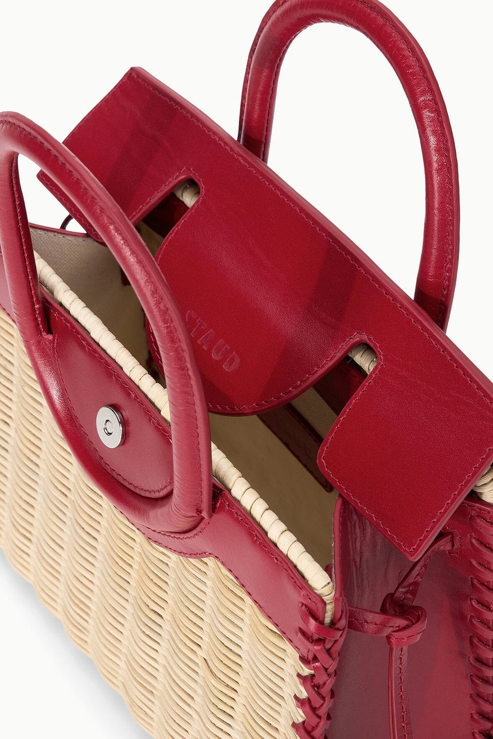 STAUD Maude Mini Wicker Carryall