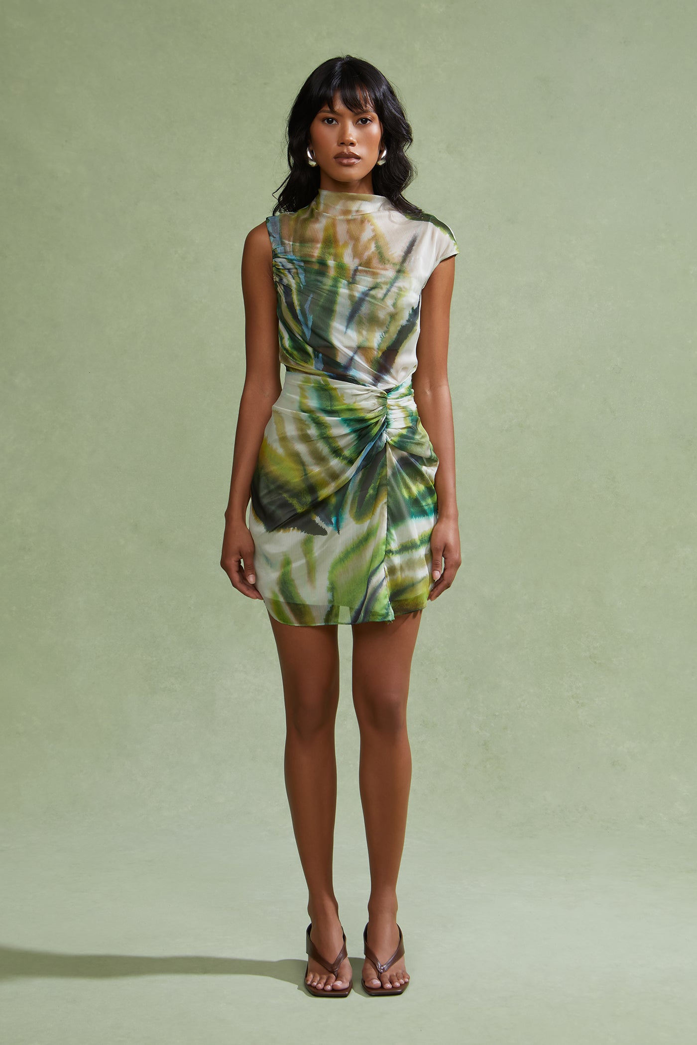 Amur Zuma Sheer Mini Dress